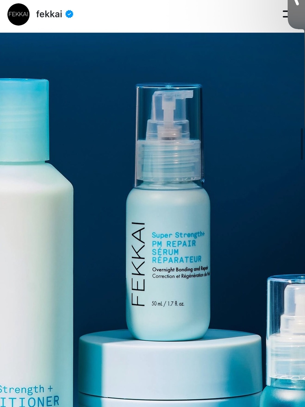 NIB Fekkai Super Strength PM Repair Serum — Light Blue